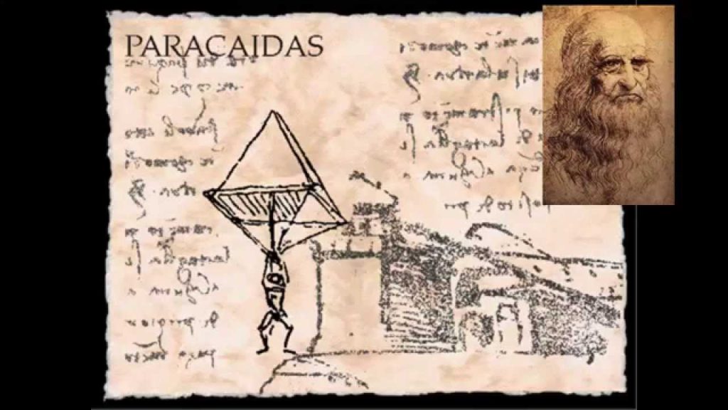 Leonardo da Vinci. Principio del paracaídas